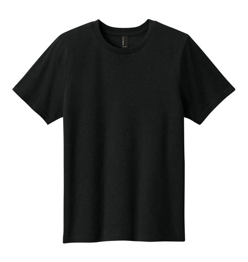 Black t-shirt on a white background