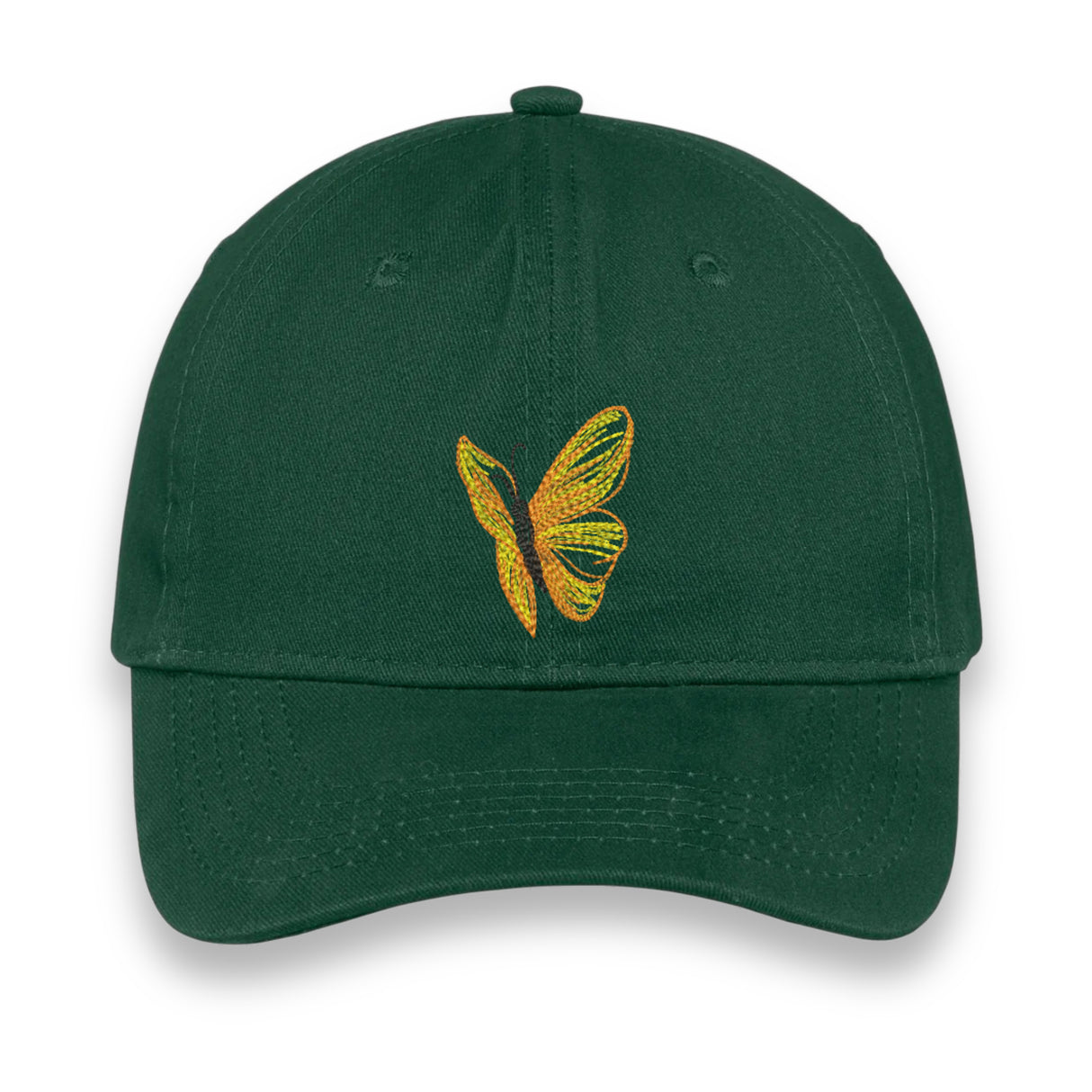 Yellow Butterfly Embroidered Hat – Hunter