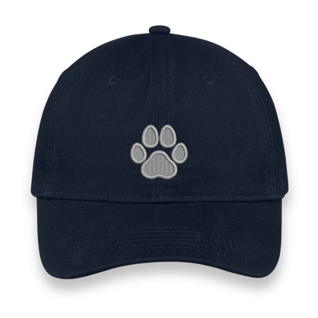 Custom Paw Print Embroidered Hat – Navy