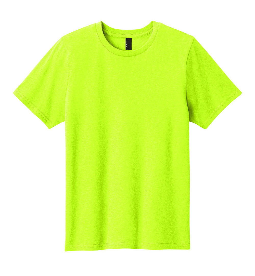 Neon green t-shirt on a white background