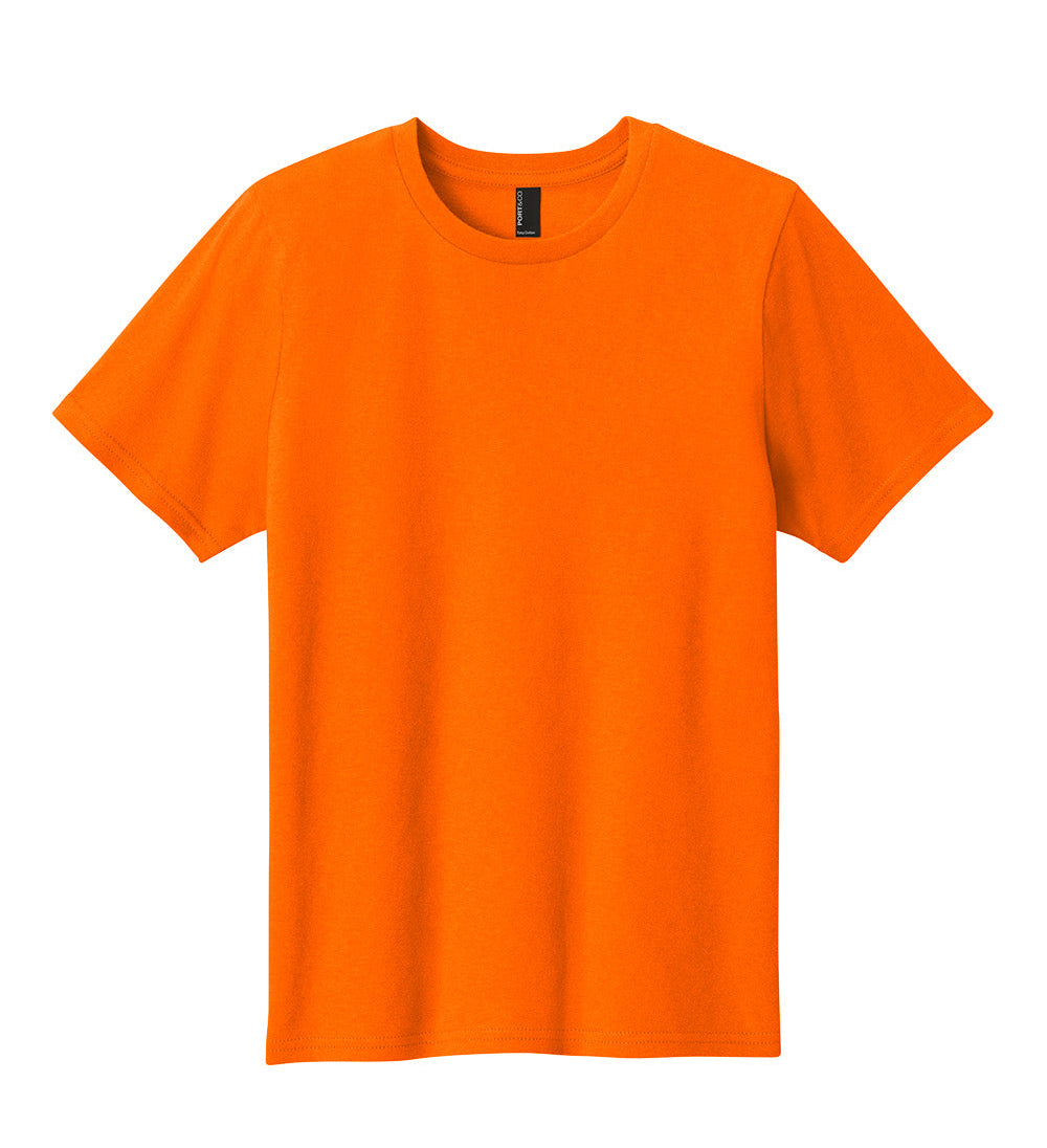 Orange t-shirt on a white background