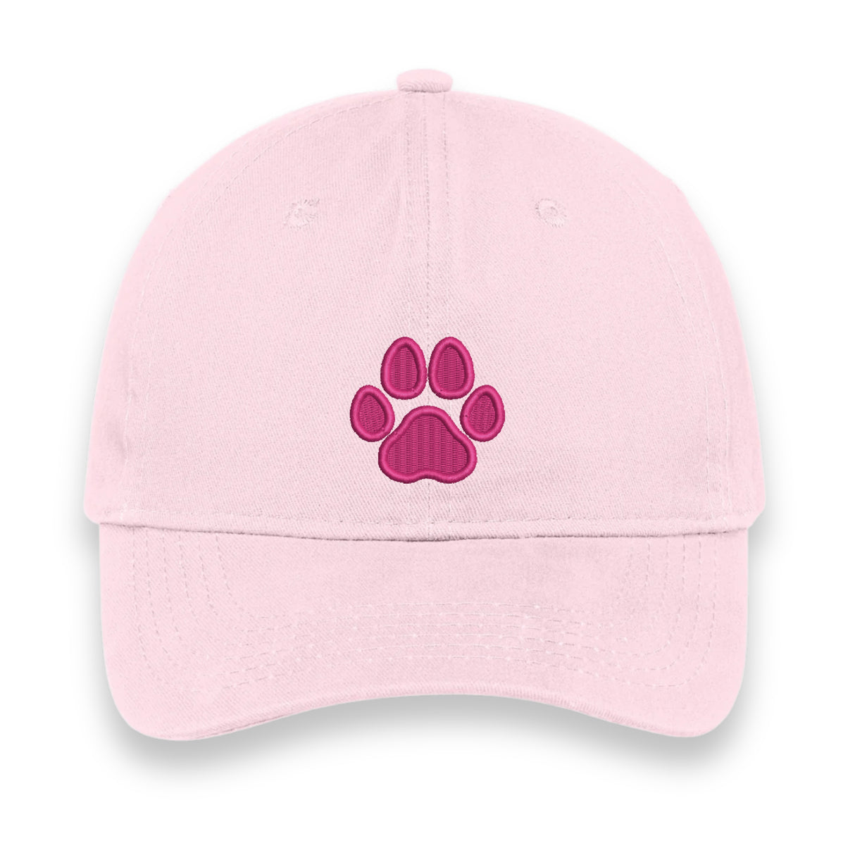Custom Paw Print Embroidered Hat – Pink