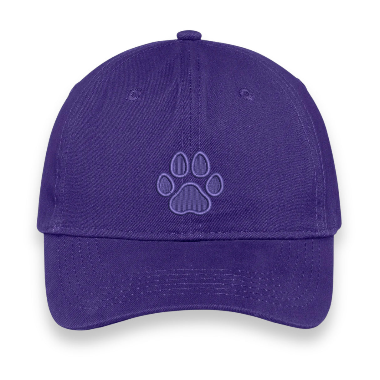 Custom Paw Print Embroidered Hat – Purple