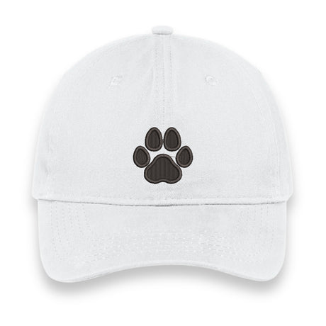 Custom Paw Print Embroidered Hat – Personalized Pet Lover Baseball Cap, Adjustable Unisex Gift for Dog & Cat Moms, Choose Your Thread Color