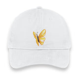 Yellow Butterfly Embroidered Hat