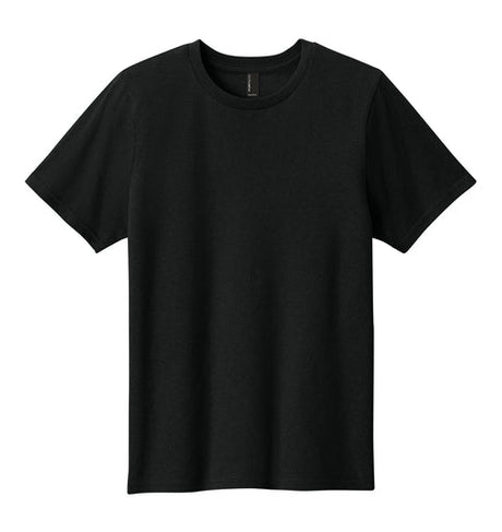 Black t-shirt on a white background
