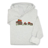 Hedgehog Family Embroidered Hoodie & Sweatshirt – Ash Hoodie