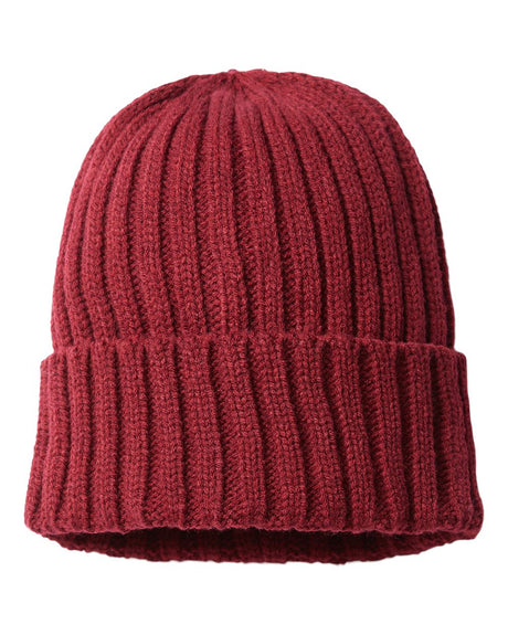 Sustainable Cable Knit Cuffed Beanie - SHORE