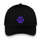 Custom Paw Print Embroidered Hat – Black
