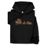 Hedgehog Family Embroidered Hoodie & Sweatshirt – Black Hoodie