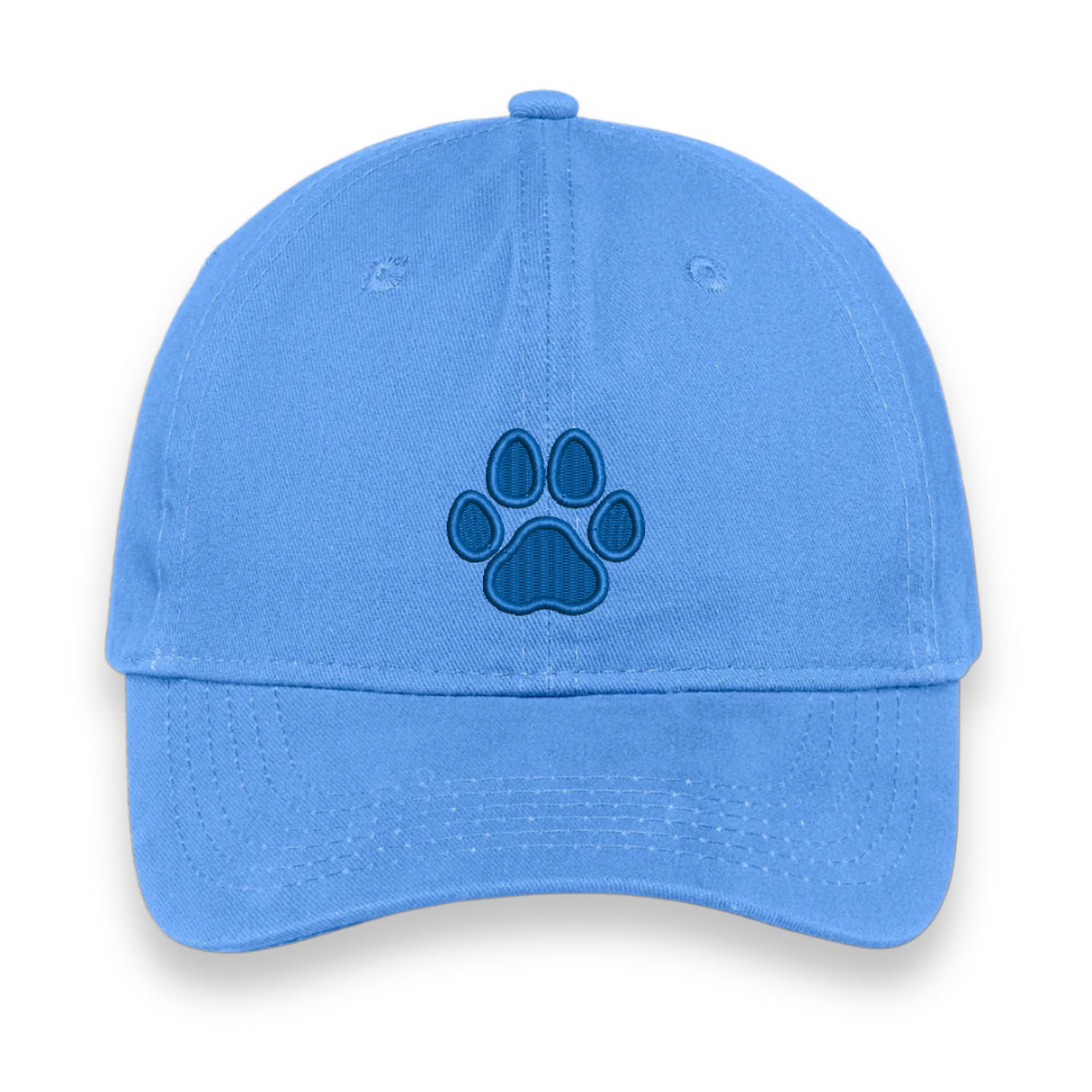 Custom Paw Print Embroidered Hat – Blue