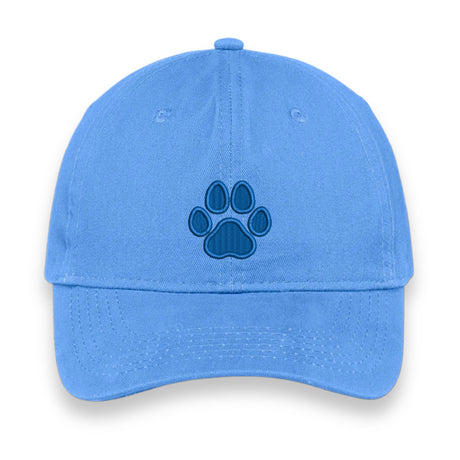 Custom Paw Print Embroidered Hat – Personalized Pet Lover Baseball Cap, Adjustable Unisex Gift for Dog & Cat Moms, Choose Your Thread Color