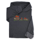 Hedgehog Family Embroidered Hoodie & Sweatshirt – Dark Heather Hoodie