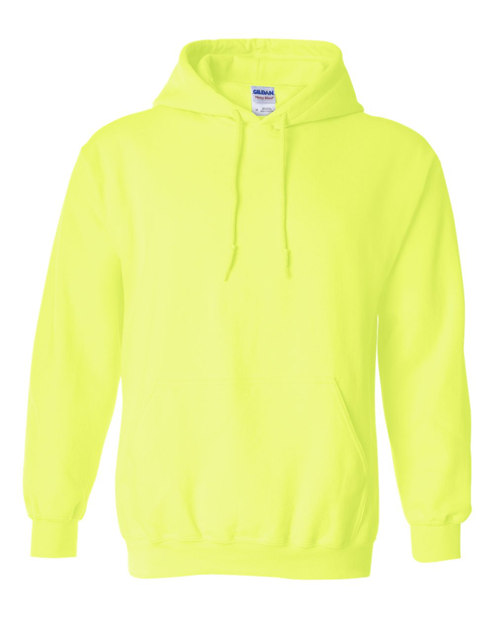 Unisex Heavy Blend Hooded Sweatshirt - 18500P – Gildan Safety Green Front