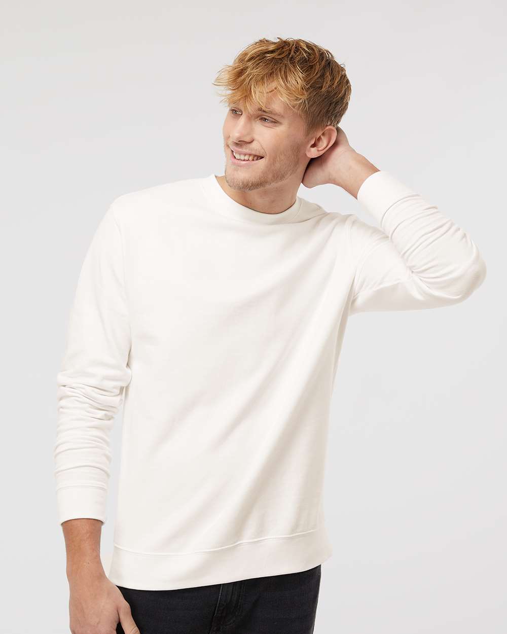 Unisex Midweight Crewneck Sweatshirt - ESS3000 – Independent Trading Co. SS3000 Bone Front Model