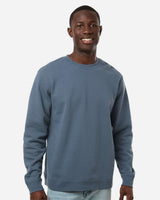 Unisex Midweight Crewneck Sweatshirt - ESS3000 – Independent Trading Co. SS3000 Storm Blue Front Model