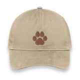 Custom Paw Print Embroidered Hat – Khaki