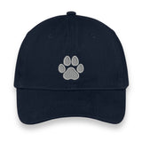 Custom Paw Print Embroidered Hat – Navy