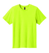 Neon green t-shirt on a white background