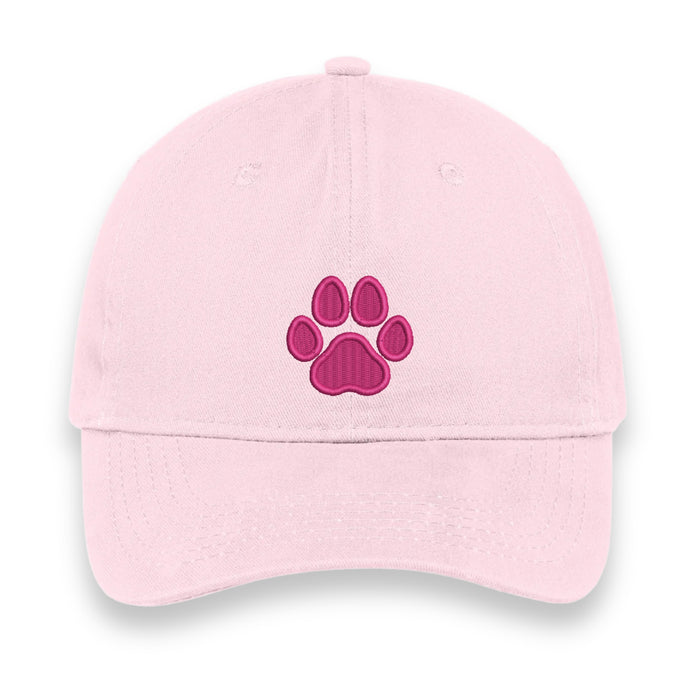 Custom Paw Print Embroidered Hat – Pink