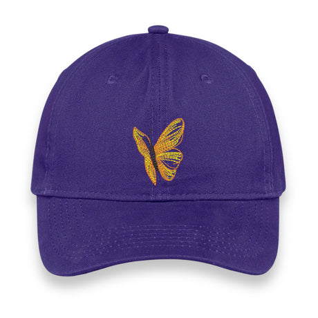 Yellow Butterfly Embroidered Hat, Nature-Inspired Baseball Cap, Cute Gift for Her or Him, Summer Garden Aesthetic Unisex Cap