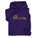 Hedgehog Family Embroidered Hoodie & Sweatshirt – Purple Hoodie