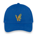 Yellow Butterfly Embroidered Hat – Royal